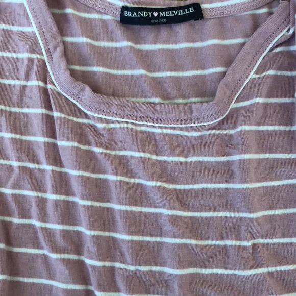 Brandy Melville Pink Striped Shirt - Picture 4 of 4